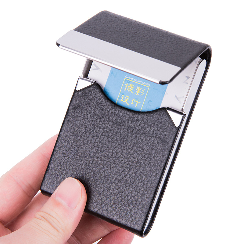 Card Holder Slim Case - Porte-cartes de visite en cuir PU
