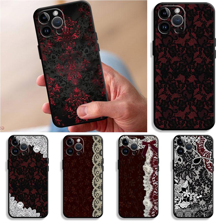 Phone Cases Red - Coque de téléphone sexy en dentelle