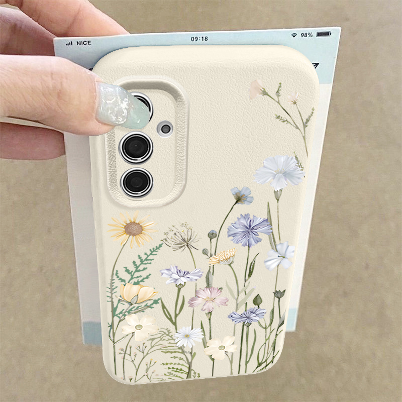 Phone Cases For Samsung A14 - Coque de téléphone à petites fleurs,