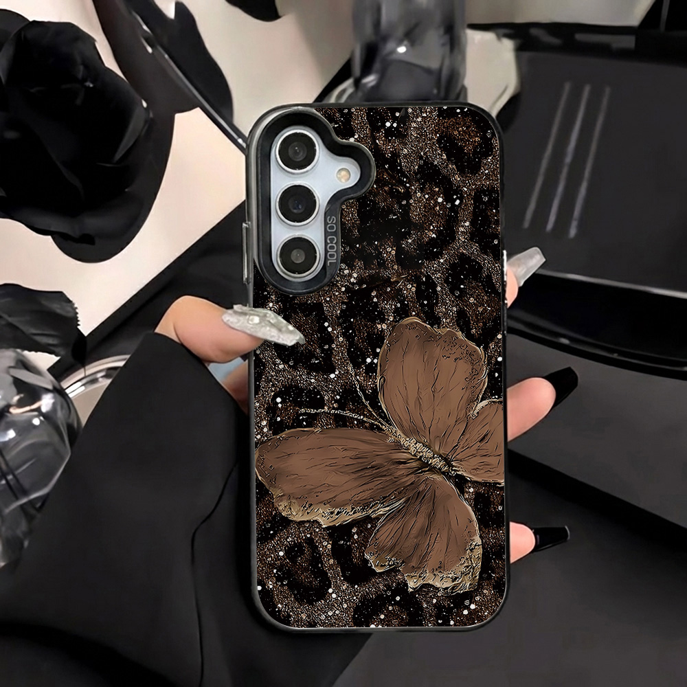 Phone Cases For Samsung A14 - Coque rigide IMD motif léopard pour