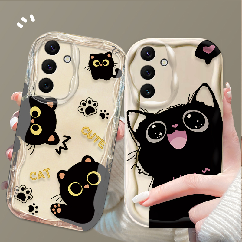 Coque chat noir à grands yeux, - Phone Cases For Samsung A14 avis et prix