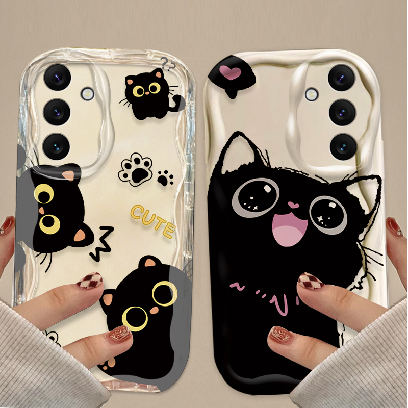Coque chat noir à grands yeux, - Phone Cases For Samsung A14 avis et prix