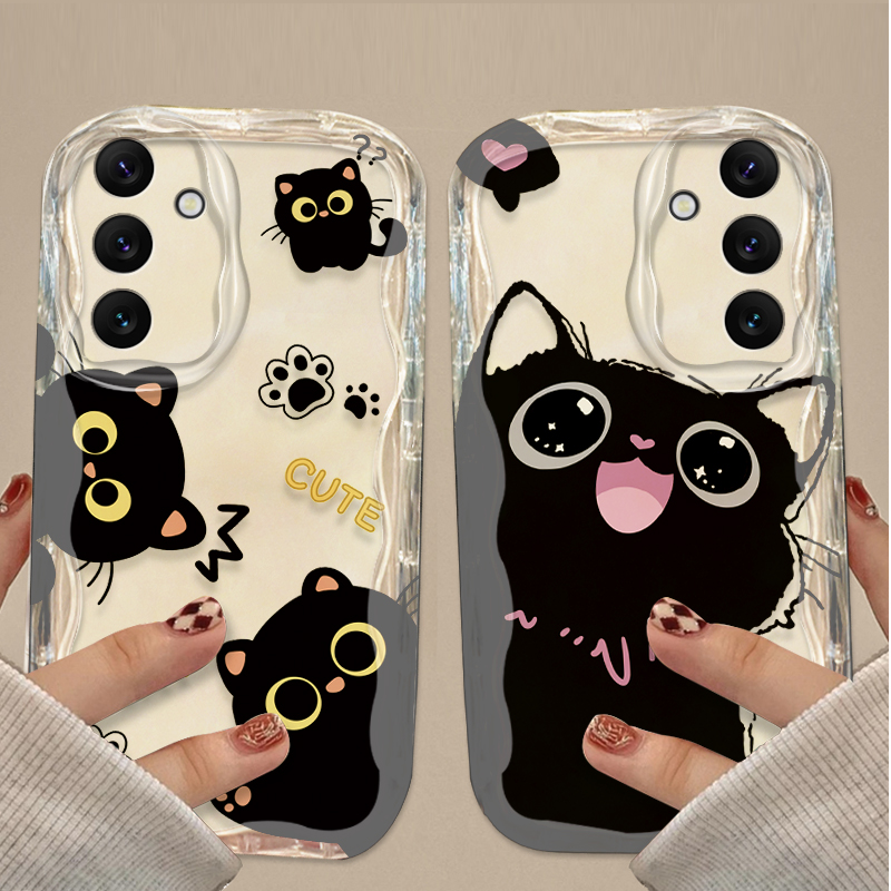 Coque chat noir à grands yeux, - Phone Cases For Samsung A14 avis et prix