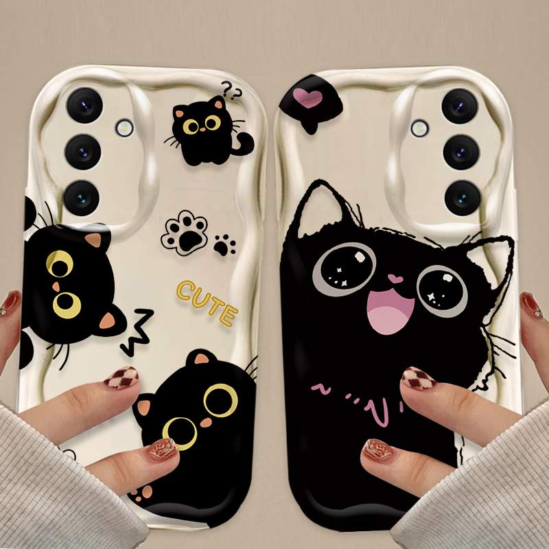 Coque chat noir à grands yeux, - Phone Cases For Samsung A14 avis et prix
