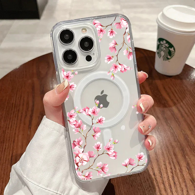 Coque de luxe rose à fleurs IN - Phone Cases Magsafe avis et prix